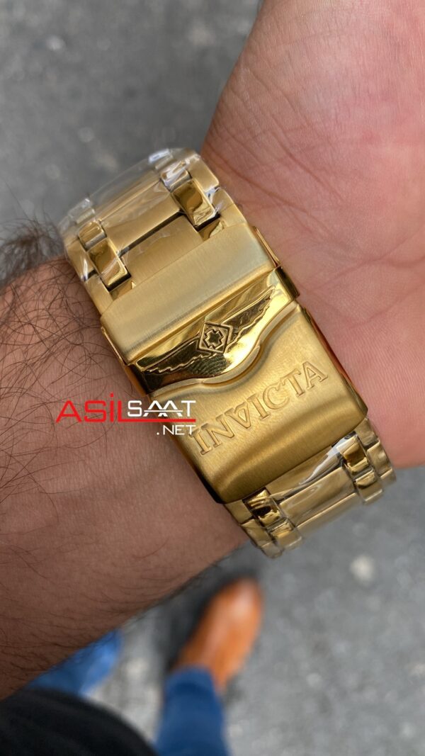 Invicta Magnum Reserve Zeus Bolt Siyah Kadran 52 mm 31553 Gold Replika Saat IMA007