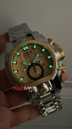 Invicta Magnum Zeus Bolt Reserve Sarı Kadran 52mm Two Tone Gold Replika Saat