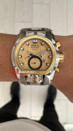 Invicta Magnum Zeus Bolt Reserve Sarı Kadran 52mm Two Tone Gold Replika Saat