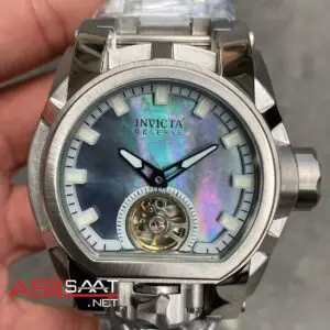 Invicta Reserve Bolt Zeus Magnum Tourbillon Rainbow 52 mm 28391 Silver Replika Saat IMA012