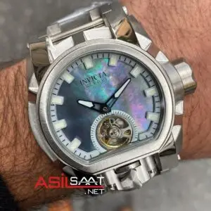 Invicta Reserve Bolt Zeus Magnum Tourbillon Rainbow 52 mm 28391 Silver Replika Saat IMA012