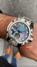 Invicta Reserve Bolt Zeus Magnum Tourbillon Rainbow 52 mm 28391 Silver Replika Saat IMA012