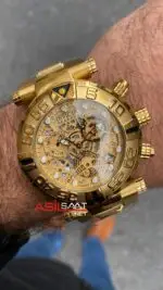 Invicta SubaQua Noma 1 Sarı Kadran 50 mm 15617 Gold Replika Saat ISU004