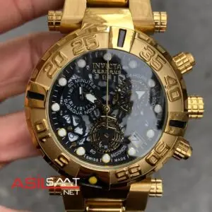 Invicta SubaQua Noma 1 Siyah Kadran 50 mm 15617 Gold Replika Saat ISU003