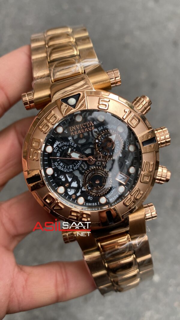 Invicta SubaQua Noma 1 Siyah Kadran 50 mm 15619 Rosegold Saat ISU002