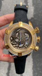 Invicta Bolt Koi Fish Chronograph 53 mm 27876 Gold Replika Saat IKF002