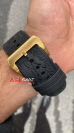 Invicta Bolt Koi Fish Chronograph 53 mm 27876 Gold Replika Saat IKF002