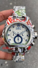 Invicta Bolt Zeus Magnum Graffiti Beyaz Kadran 52 mm 32417 White Replika Saat IMA023
