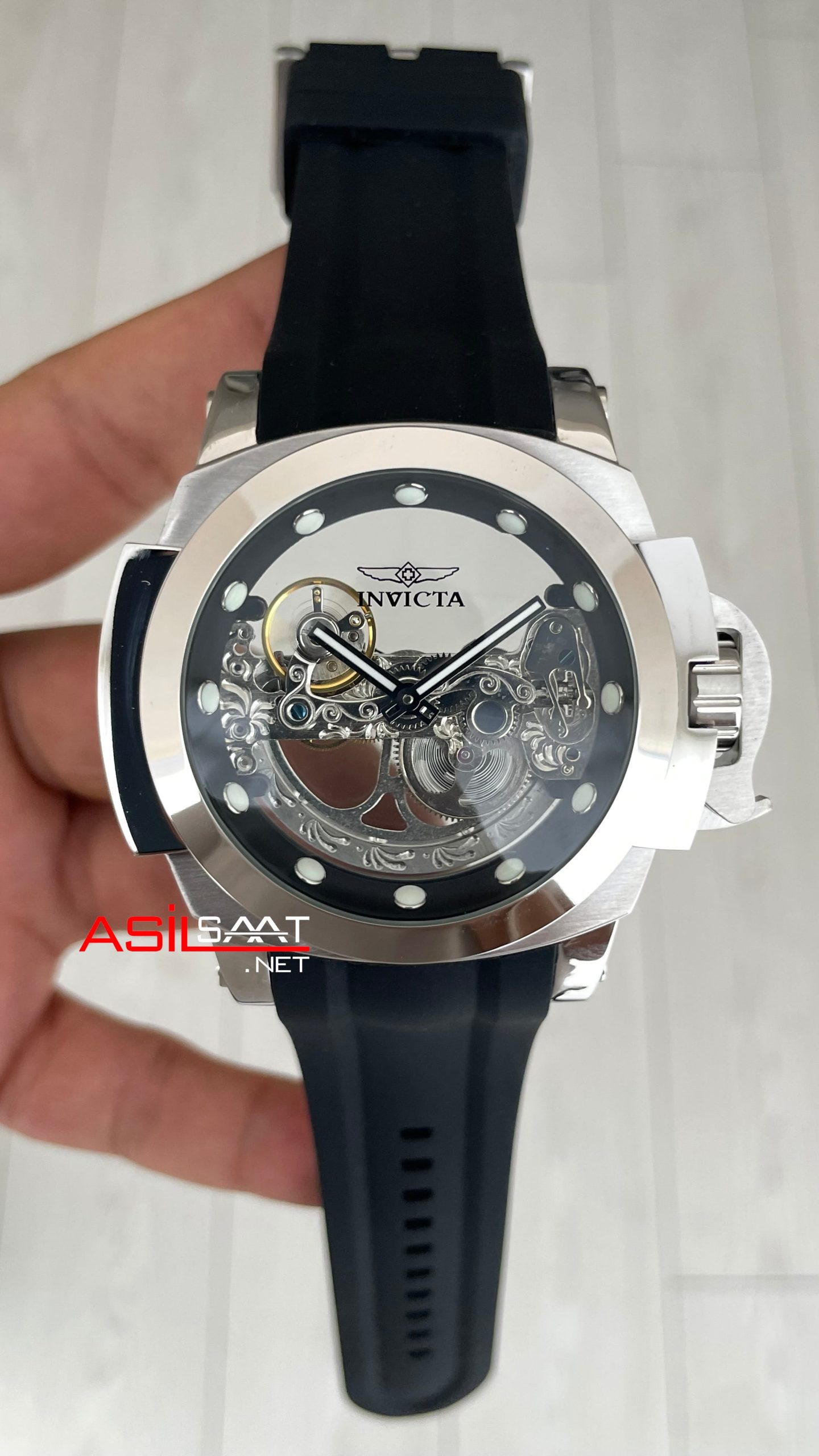 Invicta Coalition Forces Skeleton 24707 Silver 56mm Replika Saat Invicta Coalition Forces Skeleton 24707 Silver 56mm Replika Saat