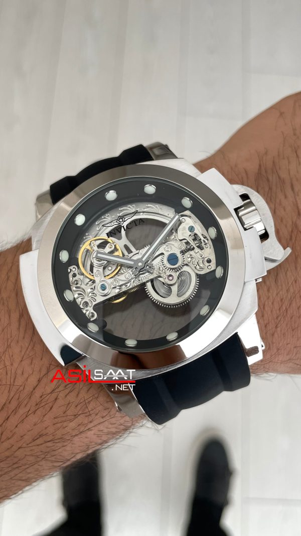 Invicta Coalition Forces Skeleton 24707 Silver 56mm Replika Saat Invicta Coalition Forces Skeleton 24707 Silver 56mm Replika Saat
