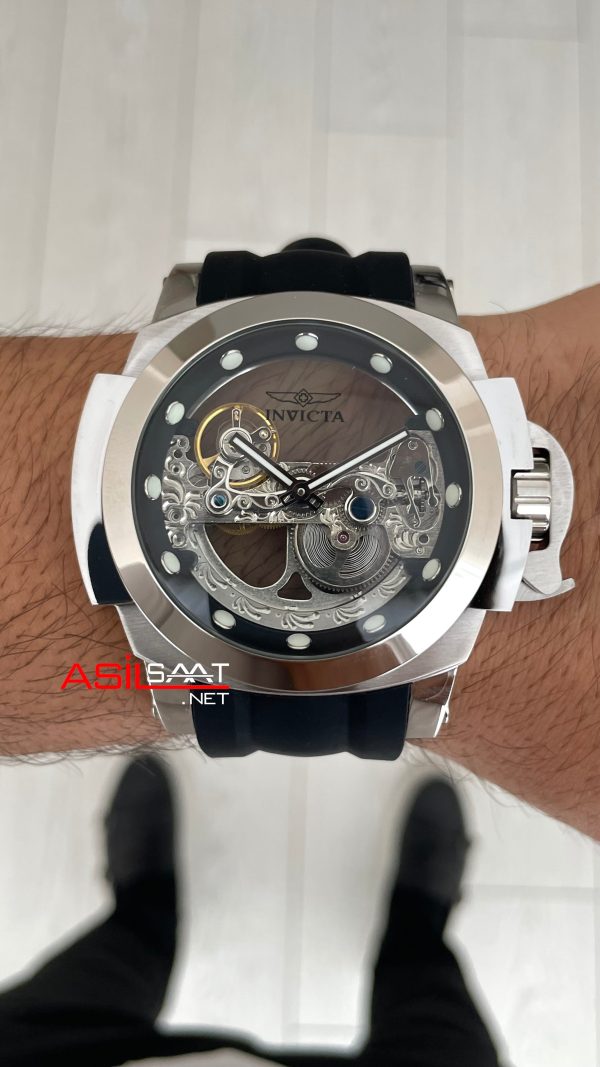 Invicta Coalition Forces Skeleton 24707 Silver 56mm Replika Saat Invicta Coalition Forces Skeleton 24707 Silver 56mm Replika Saat