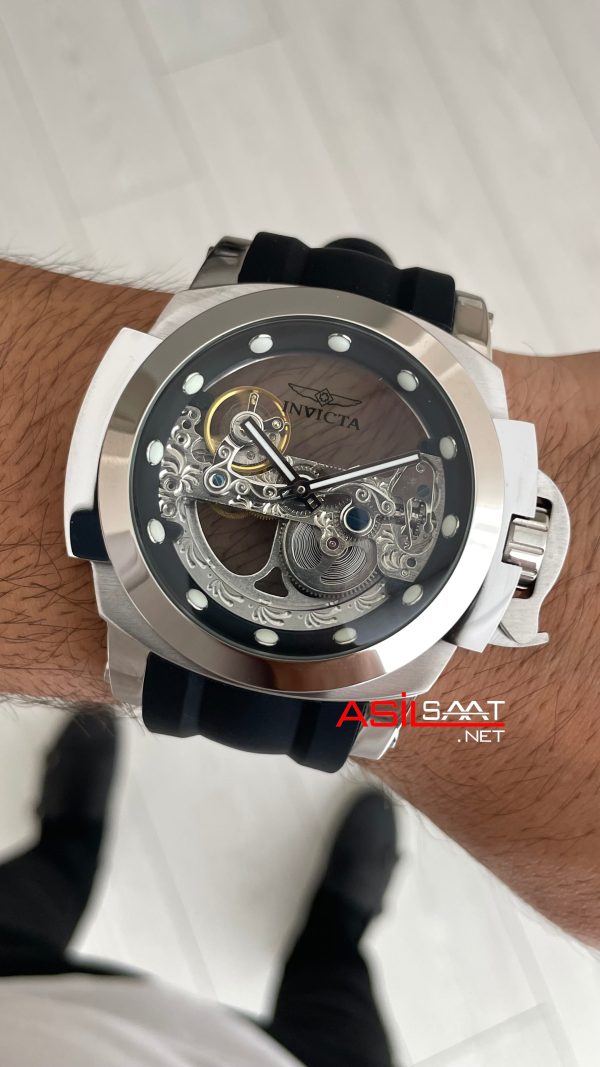 Invicta Coalition Forces Skeleton 24707 Silver 56mm Replika Saat Invicta Coalition Forces Skeleton 24707 Silver 56mm Replika Saat