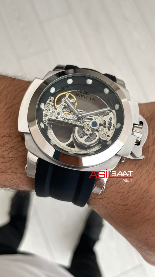 Invicta Coalition Forces Skeleton 24707 Silver 56mm Replika Saat Invicta Coalition Forces Skeleton 24707 Silver 56mm Replika Saat