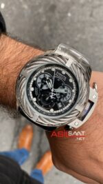 Invicta Force Hybrid Reserve Siyah Kadran 52 mm Silver Replika Saat IFH001