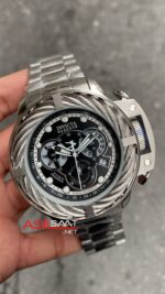 Invicta Force Hybrid Reserve Siyah Kadran 52 mm Silver Replika Saat IFH001