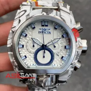 Invicta Magnum Marvel 52 mm Beyaz Kadran White Replika Saat IMA022