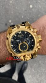 Invicta Magnum Reserve Bolt Zeus Siyah Kadran 52 mm 25607 Gold Replika Saat IMA017