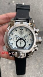Invicta Reserve Magnum Zeus Bolt Chronograph Beyaz Kadran 52 mm Silver Replika Saat IMA015