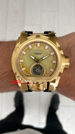 Invicta Magnum Zeus Bolt Reserve Champagne Tourbillon Gold 52mm Replika Saat