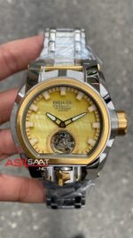 Invicta Reserve Bolt Zeus Magnum Tourbillon Sarı Kadran 52 mm 28393 Silver Gold Replika Saat IMA013