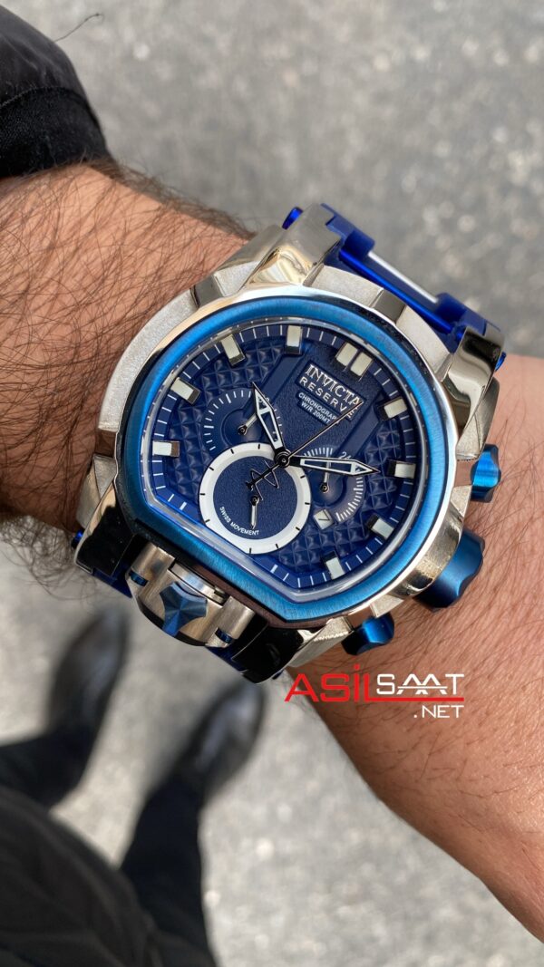 Invicta Reserve Magnum Zeus Bolt Mavi Kadran 52 mm 31549 Blue Replika Saat IMA016