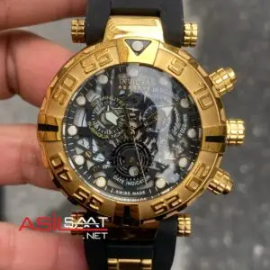 Invicta SubaQua Noma 1 Siyah Kadran 50 mm 18999 Gold Replika Saat ISU005
