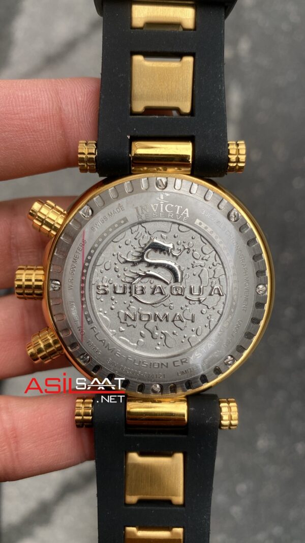 Invicta SubaQua Noma 1 Siyah Kadran 50 mm 18999 Gold Replika Saat ISU005