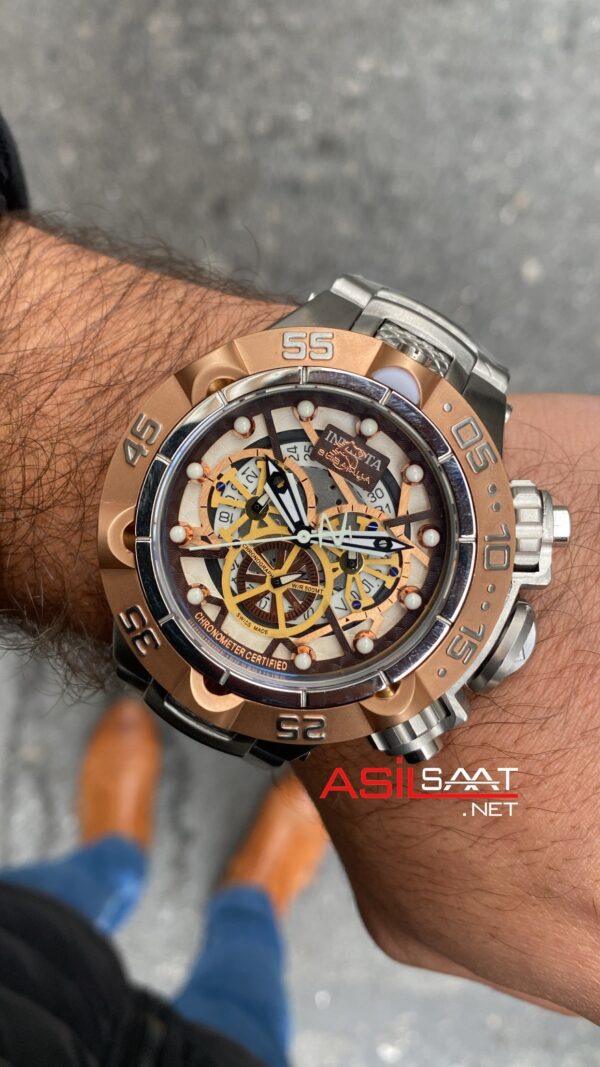 Invicta SubaQua Noma 5 Chronograph 52 mm 13737 Rosegold Replika Saat ISB003