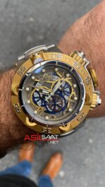 Invicta Subaqua Noma 5 Chronograph 52 mm Silver Gold Replika Saat ISB002