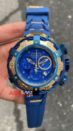 Invicta Thunderbolt Mavi Kadran 52 mm 21354 Blue Gold Replika Saat ITB011