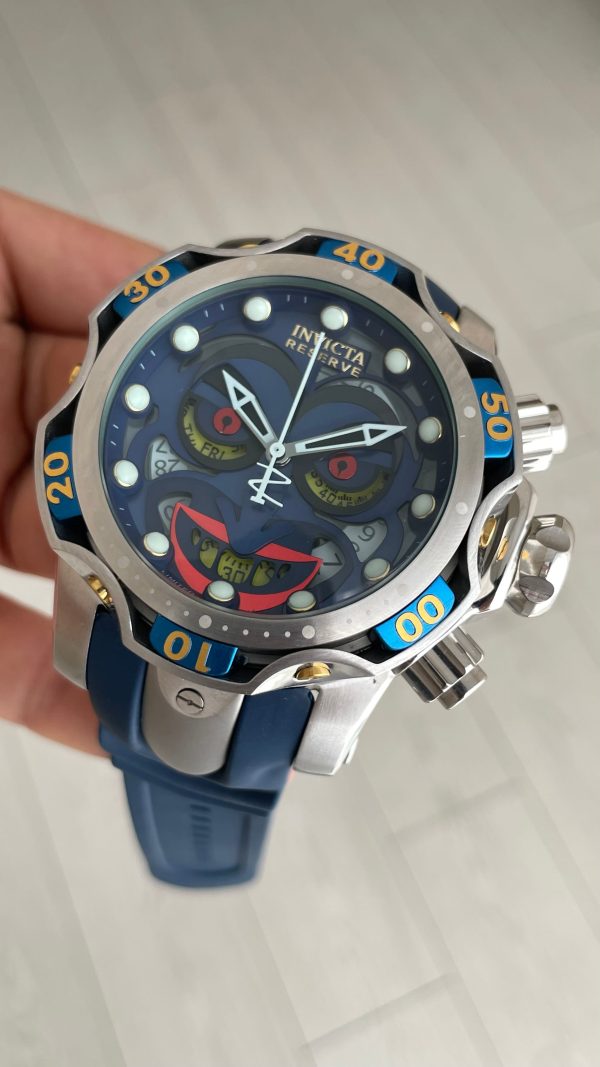 Invicta Venom Reserve Joker Mavi 52mm Silver