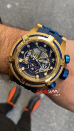 Invicta Zeus Bolt Mavi Kadran 53 mm Blue Gold Replika Saat IBZ014