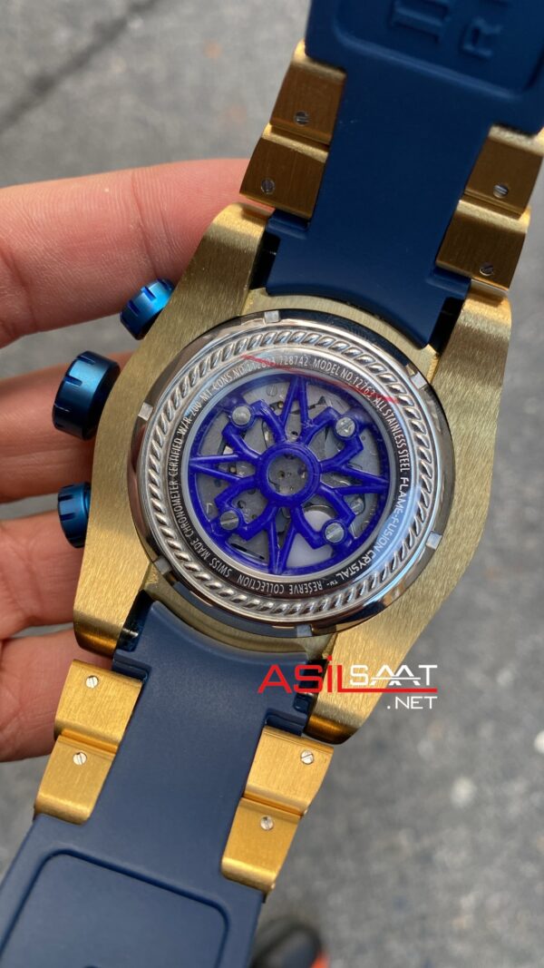 Invicta Zeus Bolt Mavi Kadran 53 mm Blue Gold Replika Saat IBZ014