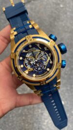 Invicta Zeus Bolt Mavi Kadran 53 mm Blue Gold Replika Saat IBZ014