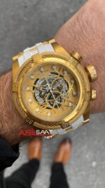 Invicta Zeus Bolt Sarı Kadran 53 mm White Gold Replika Saat IBZ015