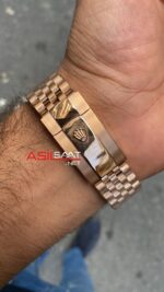 Rolex Day-Date Chocolate Diamond 40 mm 128235 Rosegold Replika Saat ROLDD031