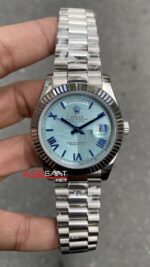 Rolex Day Date Platinum Buz Mavisi 40 mm 228236 Replika Saat