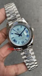 Rolex Day Date Platinum Buz Mavisi 40 mm 228236 Replika Saat
