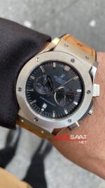 Hublot Classic Fushion Vendome Gümüş Kasa Kahverengi Kordon HBV002