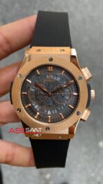 Hublot Classic Fushion Vendome Skeleton Rose Replika Saat HBV010