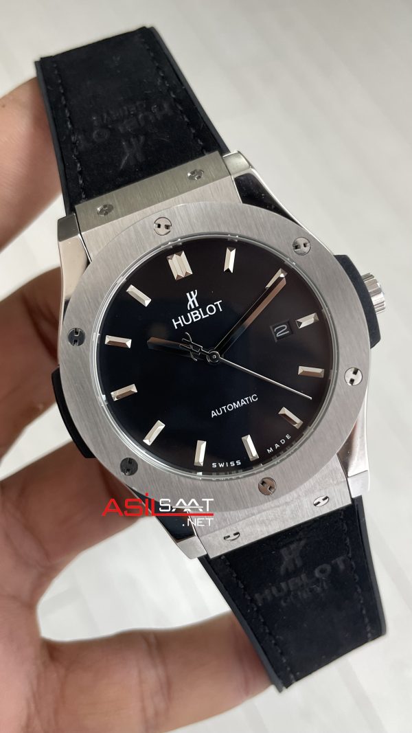 Hublot Classic Fusion Siyah Kadran 42mm Silver Replika Saat
