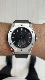 Hublot Classic Fusion Tourbillon Siyah Kadran 42mm Silver Replika Saat
