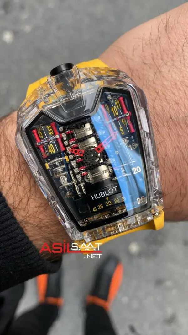 Hublot LaFerrari MP 05 Sarı Kordon Şeffaf Kasa HBFL004