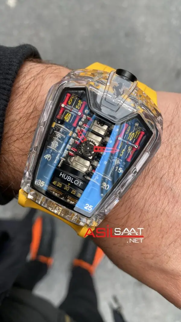Hublot LaFerrari MP 05 Sarı Kordon Şeffaf Kasa HBFL004