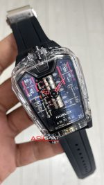 Hublot LaFerrari MP-05 Tourbillon Black Sapphire 46mm Siyah Şeffaf Replika Saat