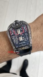 Hublot LaFerrari MP-05 Tourbillon Black Sapphire 46mm Siyah Şeffaf Replika Saat