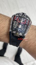 Hublot LaFerrari MP-05 Tourbillon Black Sapphire 46mm Siyah Şeffaf Replika Saat