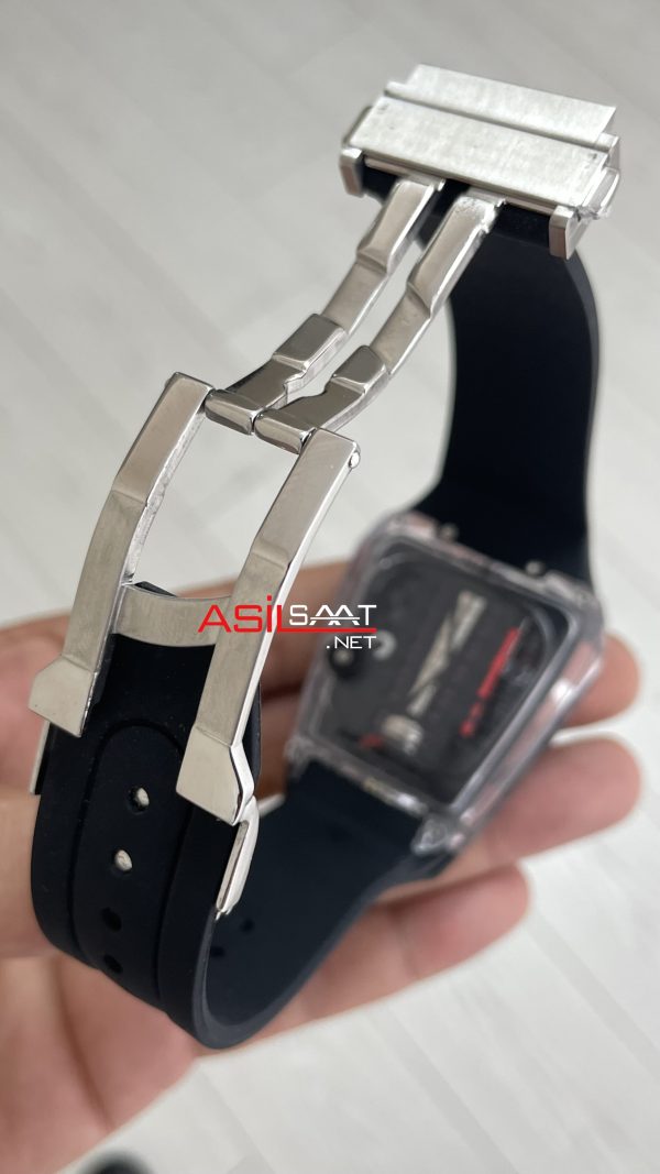 Hublot LaFerrari MP-05 Tourbillon Black Sapphire 46mm Siyah Şeffaf Replika Saat