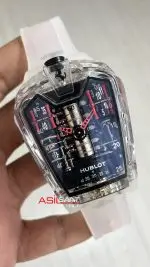 Hublot LaFerrari MP-05 Tourbillon Sapphire 46mm Şeffaf Replika Saat