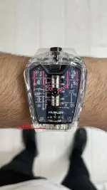 Hublot LaFerrari MP-05 Tourbillon Sapphire 46mm Şeffaf Replika Saat